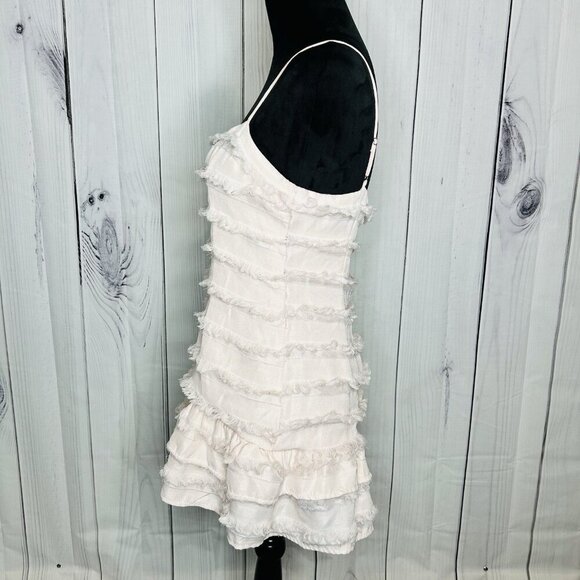 Princess Polly Size 6 Molina Mini Slip Dress Blush Pink Coquette Ruffle Cocktail - Picture 5 of 12